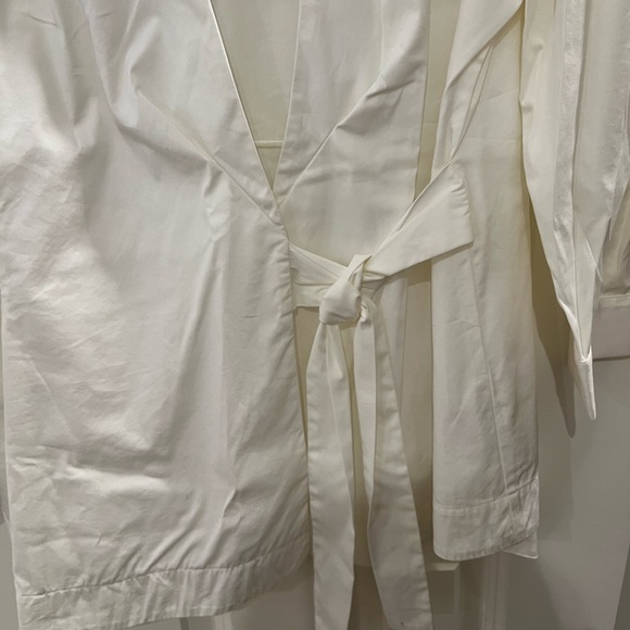 Lafayette 148 New York Wrap Top V-neck Long Sleeve Top size 14 - Picture 4 of 8